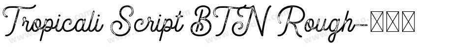 Tropicali Script BTN Rough字体转换